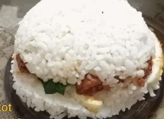 Resep Nasi Cokot Sambal Tempe dan Telur Dadar