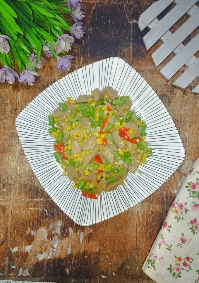 Resep Praktis: Tumis Buncis Bakso Jagung Lezat